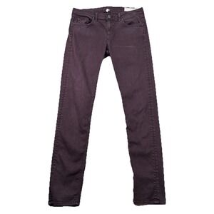Rag Bone Jeans Womens 29 Dre Slim Boyfriend Aged Burgundy Tencel 32x31 USA